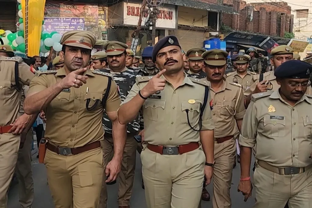 Sambhal Police Flag March