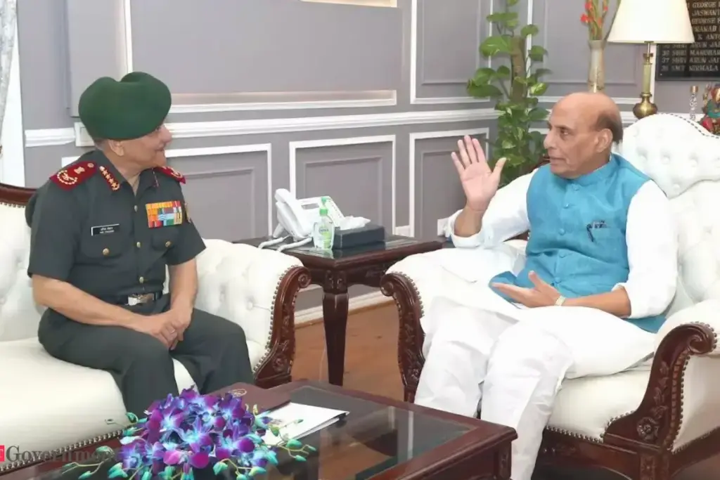 CDS Anil Chauhan and Rajnath Singh Meeting