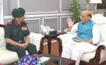CDS Anil Chauhan and Rajnath Singh Meeting