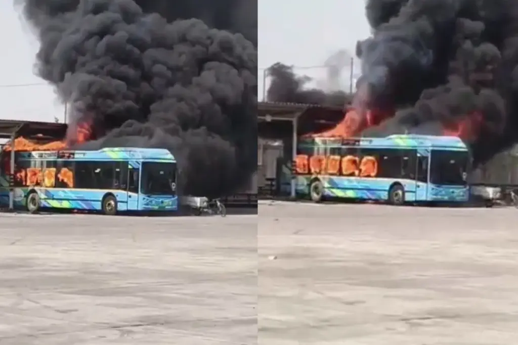 Delhi DTC Bus Fire