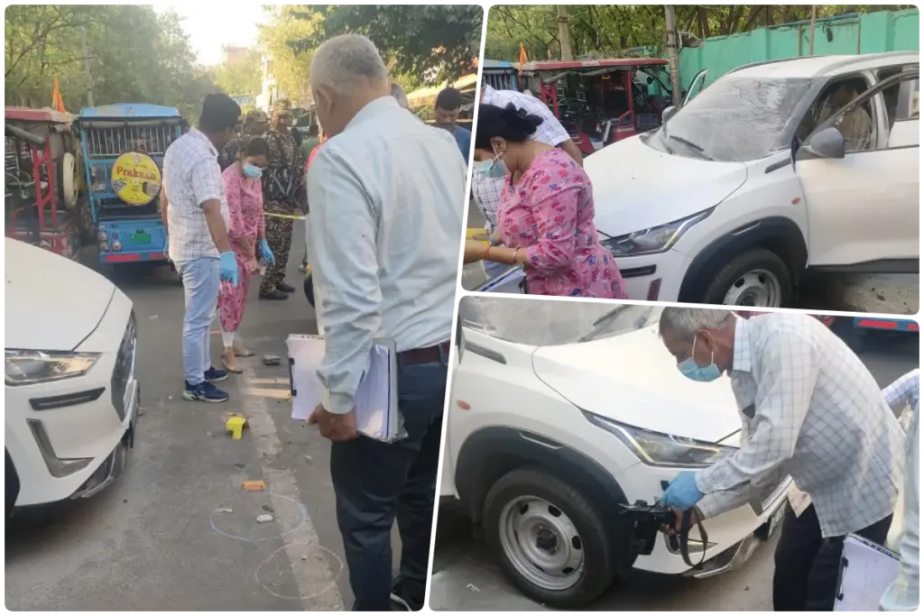 delhi trilokpuri firing on car