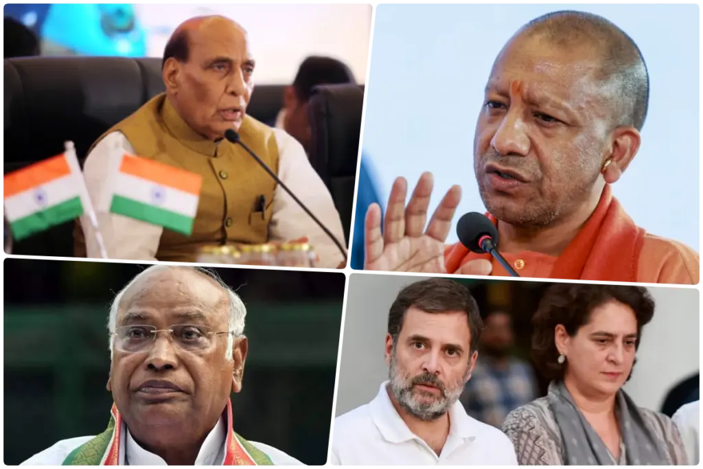 indian leaders rahul gandhi cm yogi rajnath