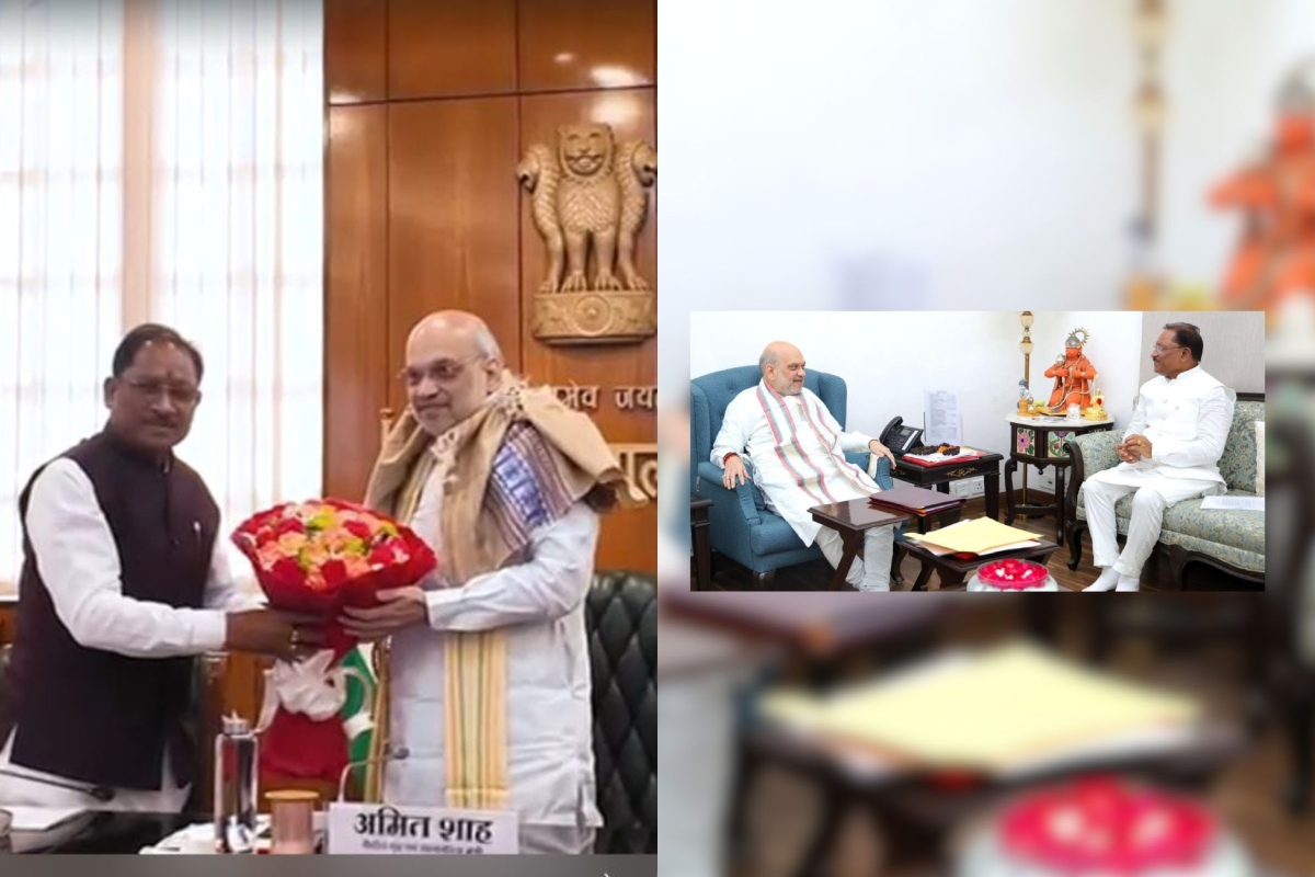 गृहमंत्री अमित शाह संग छत्तीसगढ़ CM विष्णुदेव साय की बैठक, नक्सलवाद पर रणनीति और नए आपराधिक कानूनों की हुई समीक्षा