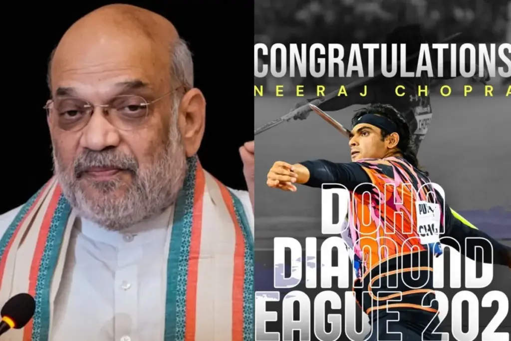 Amit Shah congratulates Neeraj Chopra