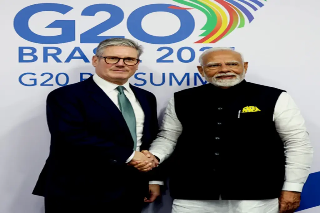 PM Narendra Modi, British PM Sir Keir Starmer