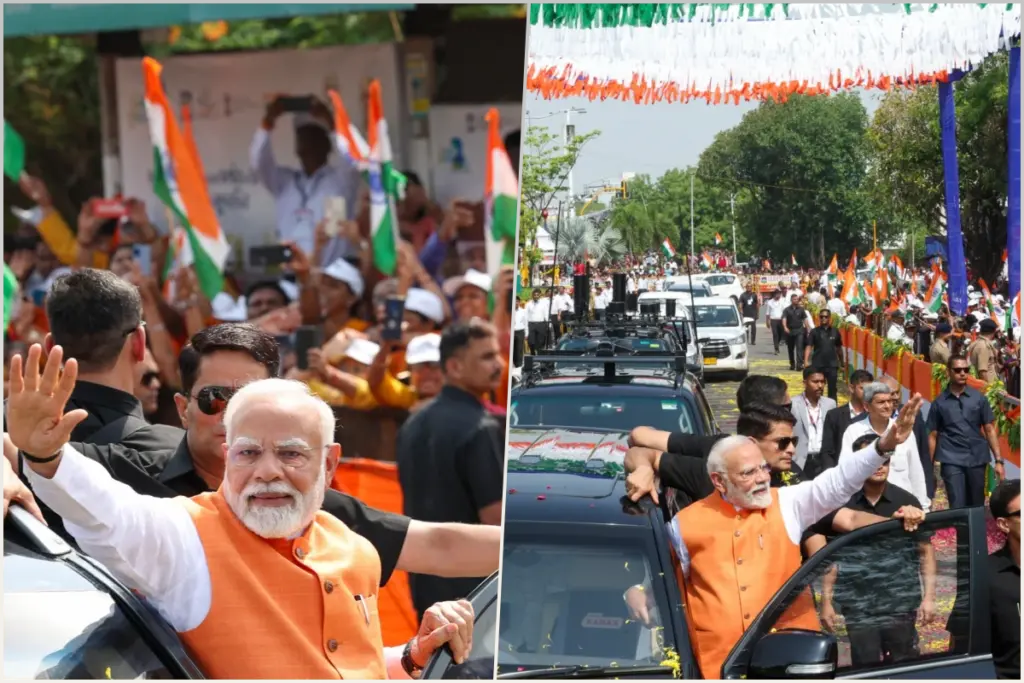 pm modi gujarat visit bhuj roadshow