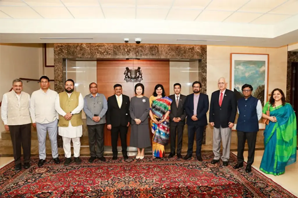 Sanjay Jha-led delegation in Singapore