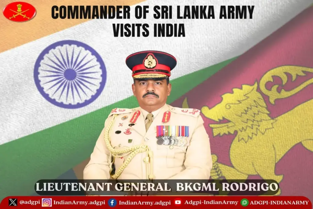 Sri Lanka Army Commander India visit