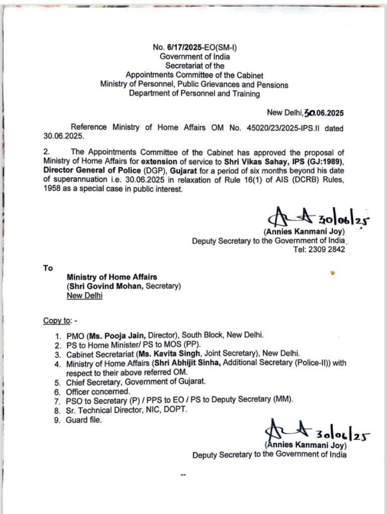 Gujarat DGP Vikas Sahay