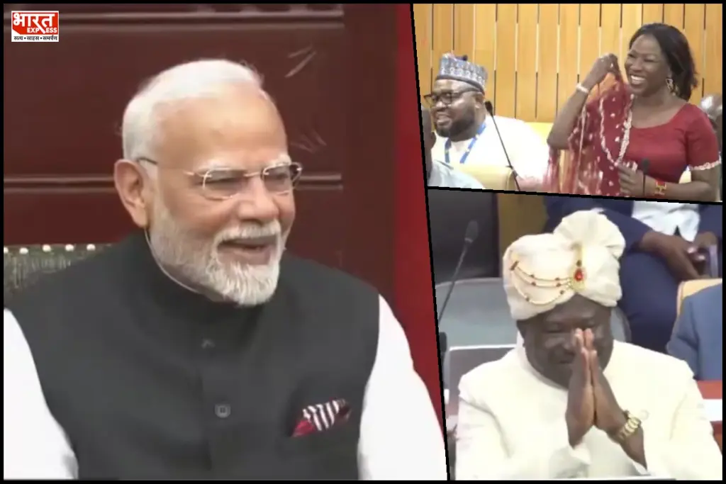 African MP in Indian attire