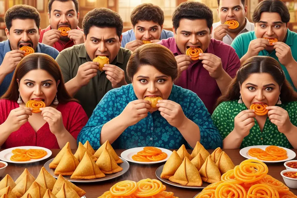 Samosa Jalebi In Effect On Health