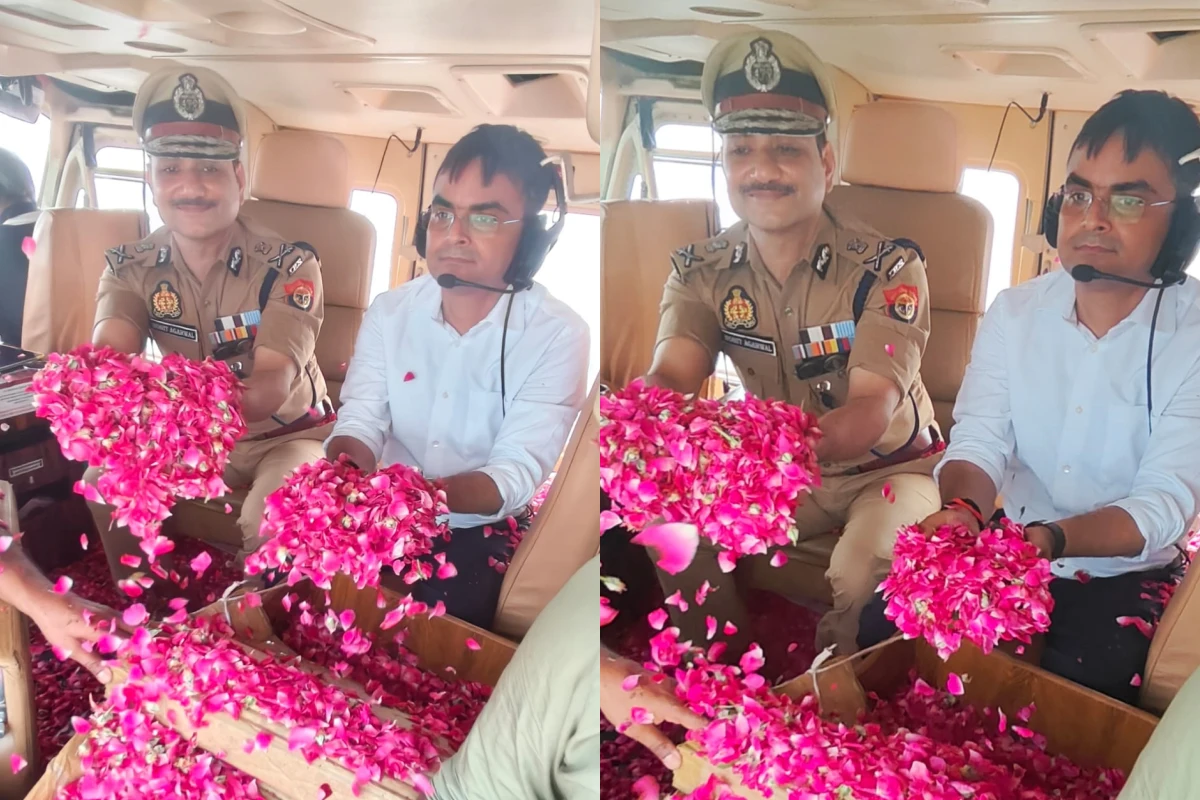 मुख्यमंत्री योगी आदित्यनाथ के निर्देश पर काशी में श्रद्धालुओं पर हेलीकॉप्टर से फूलों की वर्षा की गई. जिलाधिकारी सतेंद्र कुमार और पुलिस कमिश्नर मोहित अग्रवाल की देखरेख में यह आयोजन सफलतापूर्वक संपन्न हुआ. जैसे ही फूलों की बारिश शुरू हुई, भक्तों ने हाथ जोड़कर आसमान की ओर देखा और आंखें नम हो गईं. इस पल ने सभी को एक दिव्य अनुभूति कराई. यह पुष्पवर्षा श्रद्धा का प्रतीक बन गई.