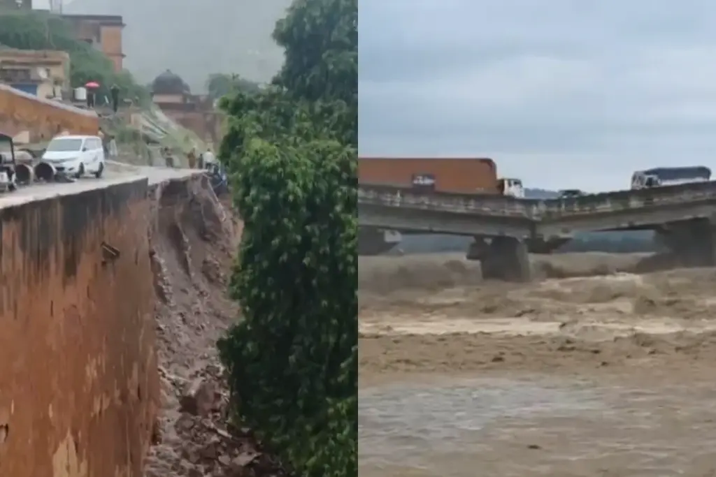 Amber Fort Wall Collapse-kathua bridge broke