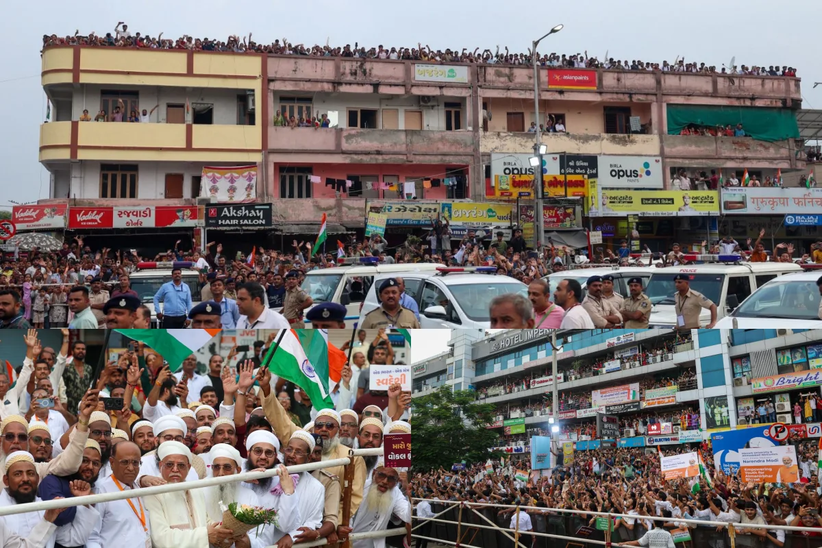 PM Modi Road Show in Ahmedabad