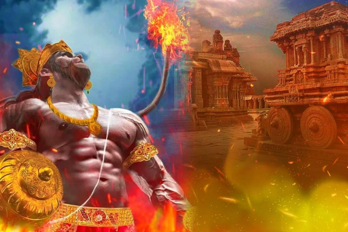 हनुमान जी का लंका में विद्रोह हनुमान जी ने लंका में रावण को सबक सिखाया और शनिदेव को मुक्त किया. यह स्वाभिमान और क्रांति की आज़ादी का प्रतीक है.