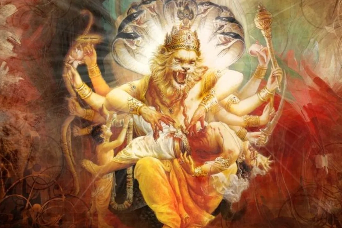 नरसिंह द्वारा प्रह्लाद की धार्मिक स्वतंत्रता की रक्षा अत्याचारी हिरण्यकशिपु से प्रह्लाद को भगवान नरसिंह ने मुक्त किया, यह विश्वास और धर्म की विजय की कहानी है.