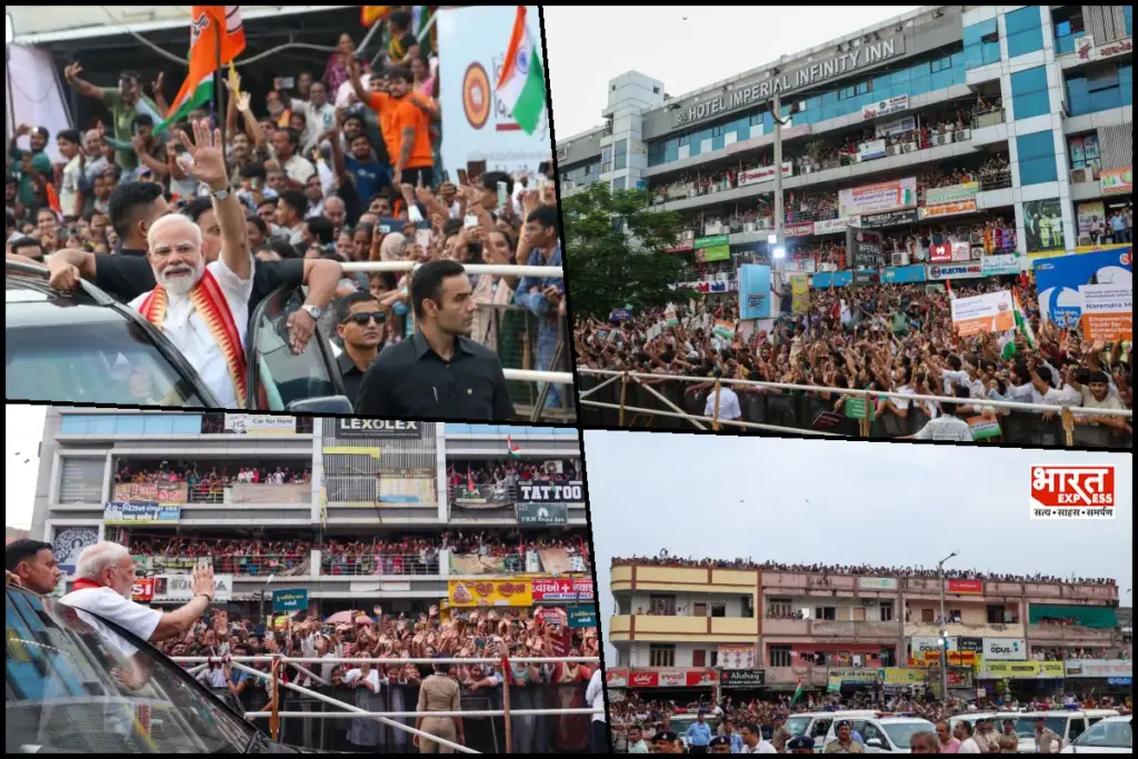 PM Modi Road Show in Ahmedabad