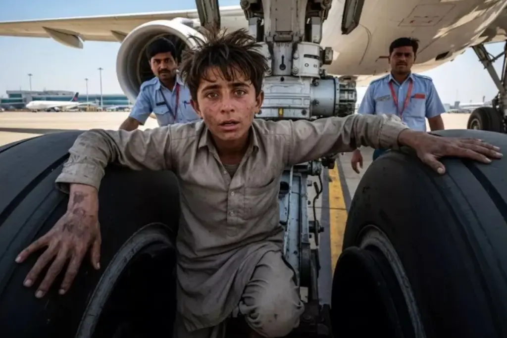 Afghan boy, Delhi airport, IGI Airport