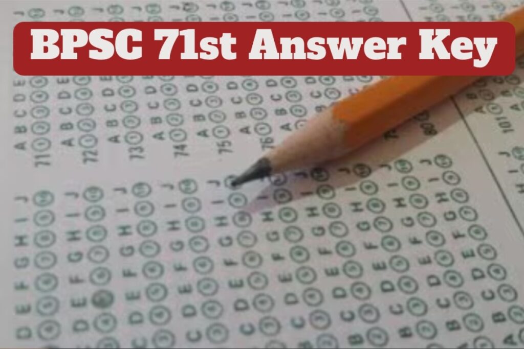 BPSC 71st Answer Key 2025