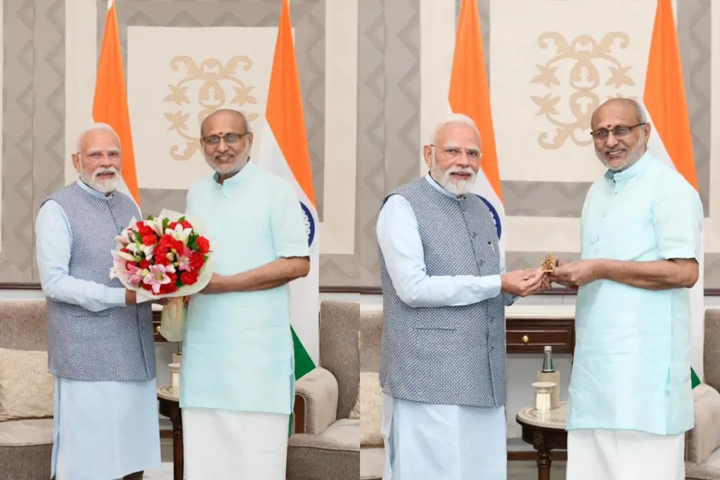 PM Modi meets Vice President Radhakrishnan