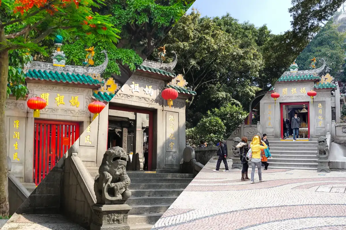 मंदिर की शुरुआत में ही ग्रेनाइट से बना चंद्र द्वार है. इसे रंगीन दीवारों और मूर्तियों पर लगे आभूषणों से सजाया गया है.पत्थरों पर शेरों की जोड़ी इसे बहुत सुंदर बनाती है. मंदिर के अंदर कई भाग हैं, जिनमें मुख्य द्वार के साथ-साथ 'हॉल ऑफ़ गुड्समैनशिप' भी शामिल है, जहाँ दाओवादी संत और देवियाँ विराजमान हैं.