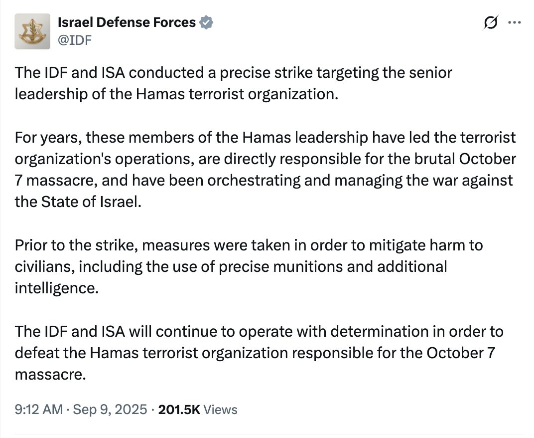 Israel Doha Attack