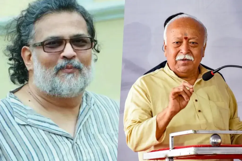 तुषार गांधी और मोहन भागवत