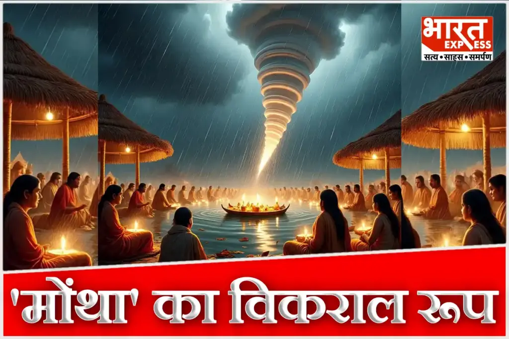 Aaj Ka Mausam Cyclone Montha Delhi UP Bihar Cold Rain Chhath Puja IMD Weather Forecast