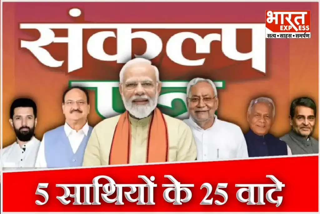 Bihar Election 2025 NDA Sankalp Patra Manifesto