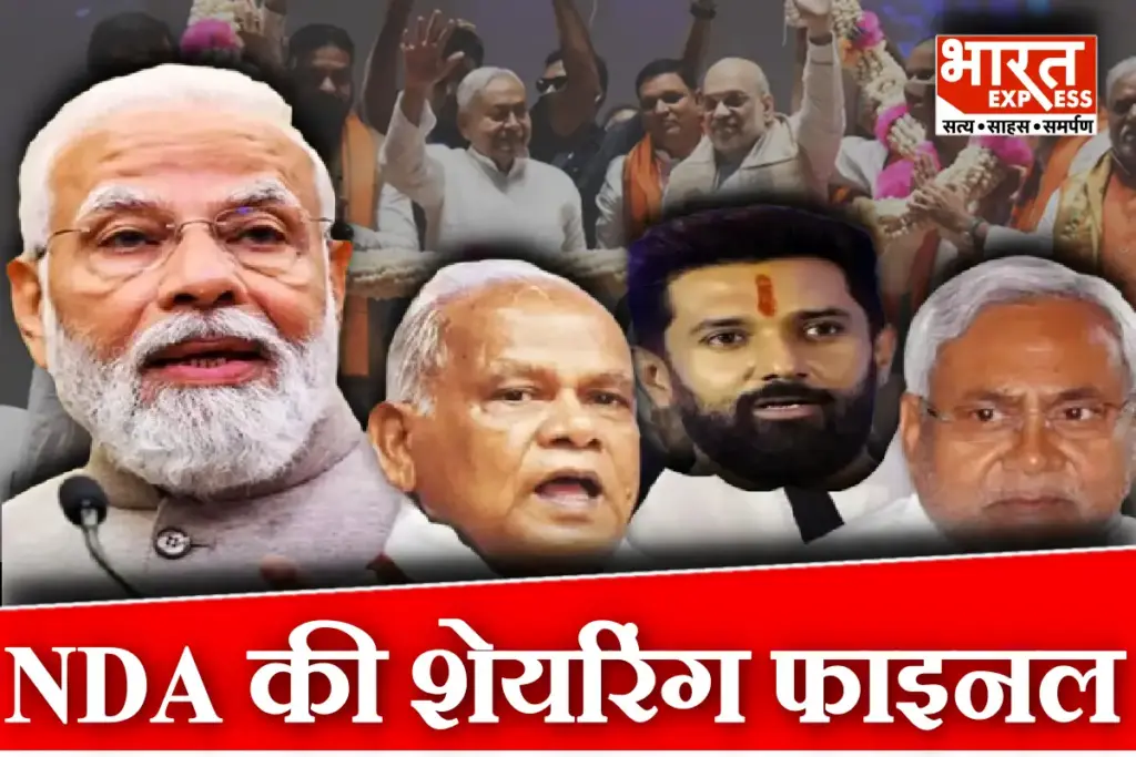 Bihar Election 2025 NDA Seat sharing Final JDU BJP LJPR RLM HAM