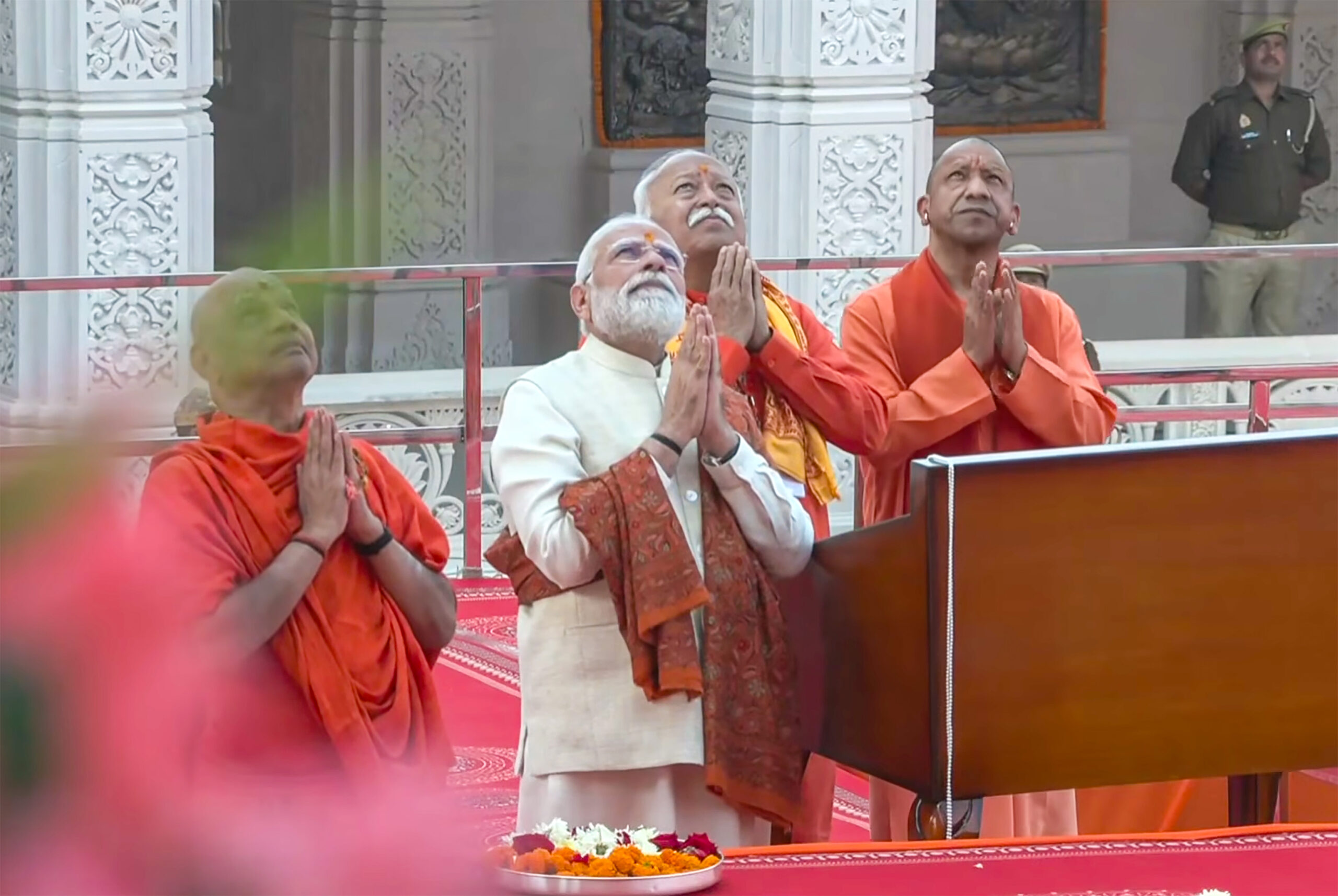 Ayodhya Ram Mandir Flag Hoisting Mohan Bhagwat Emotional Address Ram Rajya Flag Symbolism Tribute to Saints