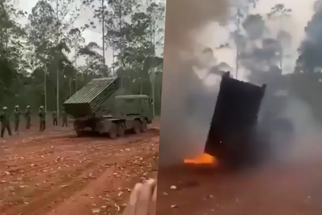 Chinese Rocket Launcher Explosion