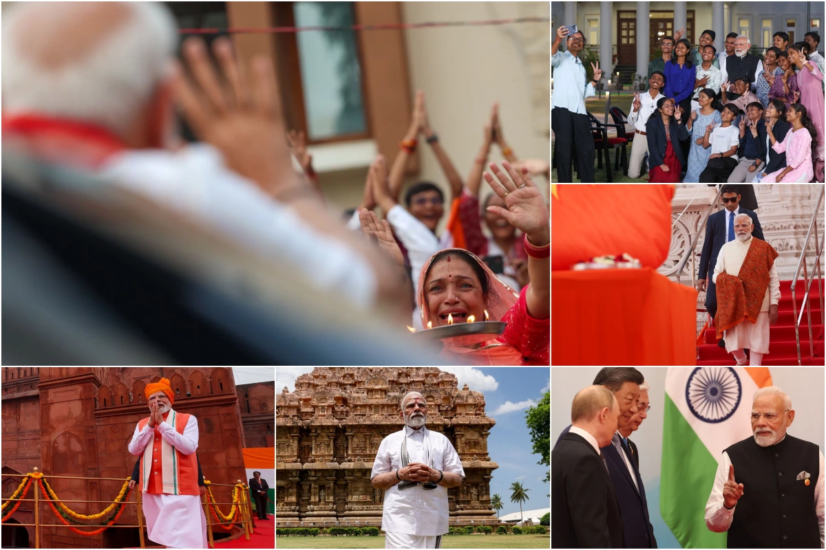 अहमदाबाद में रोड शो के दौरान पीएम मोदी (PM Modi) को देखकर एक महिला खुशी के आंसुओं में फूट पड़ी, जो उनकी लोकप्रियता का एक और उदाहरण है. रायपुर, छत्तीसगढ़ में छात्रों के एक समूह ने पीएम मोदी के साथ सेल्फी ली. अयोध्या, उत्तर प्रदेश में श्री राम जन्मभूमि मंदिर के शिखर पर पीएम मोदी ने धर्म ध्वज फहराया, जो एक ऐतिहासिक क्षण था. दिल्ली में 79वें स्वतंत्रता दिवस के अवसर पर लाल किले पर पीएम मोदी ने देश को संबोधित किया, जो उनकी नेतृत्व क्षमता का प्रतीक है. तमिलनाडु के गंगैकोंडा चोलपुरम मंदिर में पीएम मोदी ने पूजा और दर्शन किए, जो उनकी धार्मिक सहिष्णुता को दर्शाता है. इसके अलावा, तियानजिन, चीन में एससीओ शिखर सम्मेलन 2025 में पीएम मोदी, चीनी राष्ट्रपति शी जिनपिंग और रूसी राष्ट्रपति पुतिन के साथ शामिल हुए.
