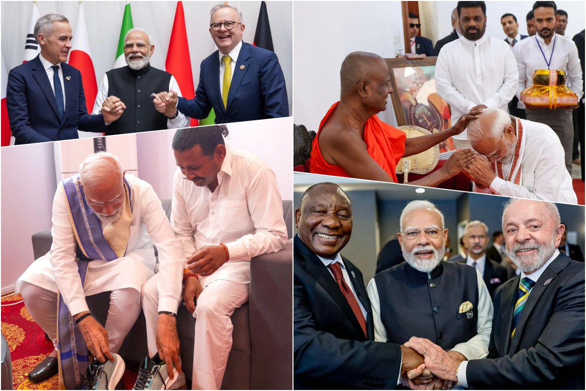 दक्षिण अफ्रीका के जोहान्सबर्ग में पीएम मोदी (PM Modi) ने कनाडा के पीएम मार्क कार्नी और ऑस्ट्रेलिया के पीएम एंथनी अल्बनीज से हाथ मिलाया, जो वैश्विक नेताओं के साथ उनकी मजबूत साझेदारी को दर्शाता है. श्रीलंका के अनुराधापुरा में पीएम मोदी ने पाल्लेगामा हेमारथाना थेरा से आशीर्वाद लिया. हरियाणा में पीएम मोदी ने रामपाल कश्यप को जूते दिए, जिन्होंने 14 साल पहले संकल्प लिया था कि वे तब तक जूते नहीं पहनेंगे जब तक मोदी पीएम नहीं बनते. यह एक भावुक और प्रेरणादायक क्षण था. कनानास्किस, कनाडा में 51वें जी7 शिखर सम्मेलन के दौरान पीएम मोदी दक्षिण अफ्रीका के राष्ट्रपति सिरिल रामाफोसा और ब्राज़ील के राष्ट्रपति लूला के साथ शामिल हुए.
