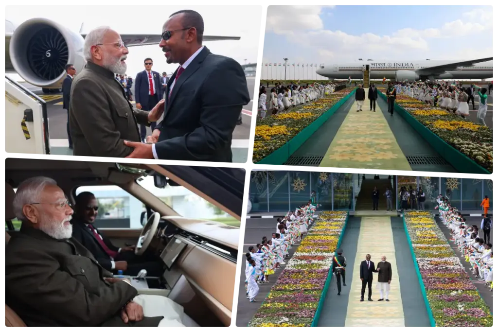 PM Modi Arrives In Ethiopia