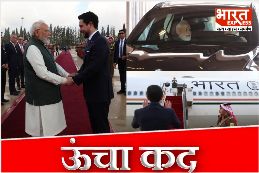 PM Modi Big Impact In Jordan Crown Prince Drive Car Then Drop At Airport