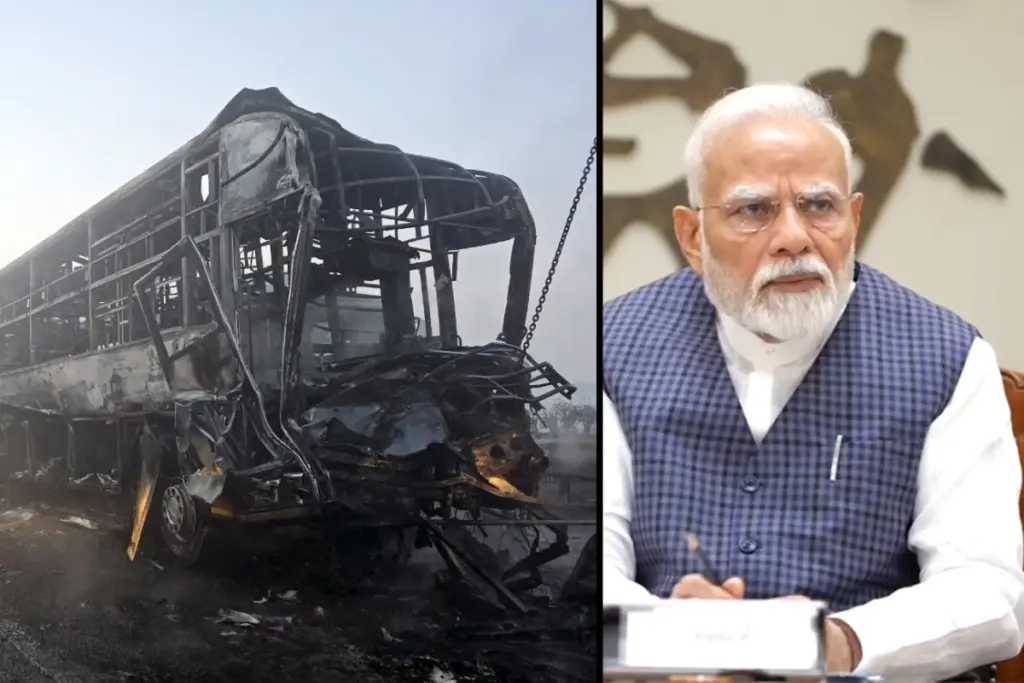 PM Modi Expressed His Condolences On Accident In Mathura Yamuna Expressway Announced Compensation