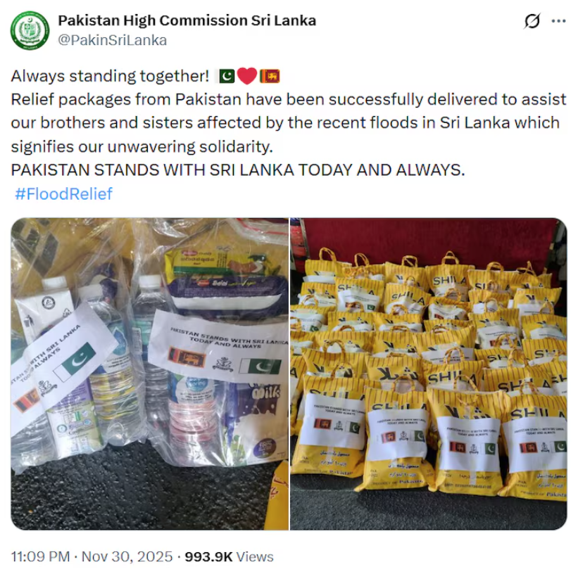 Pakistan Expired Relief to Sri Lanka