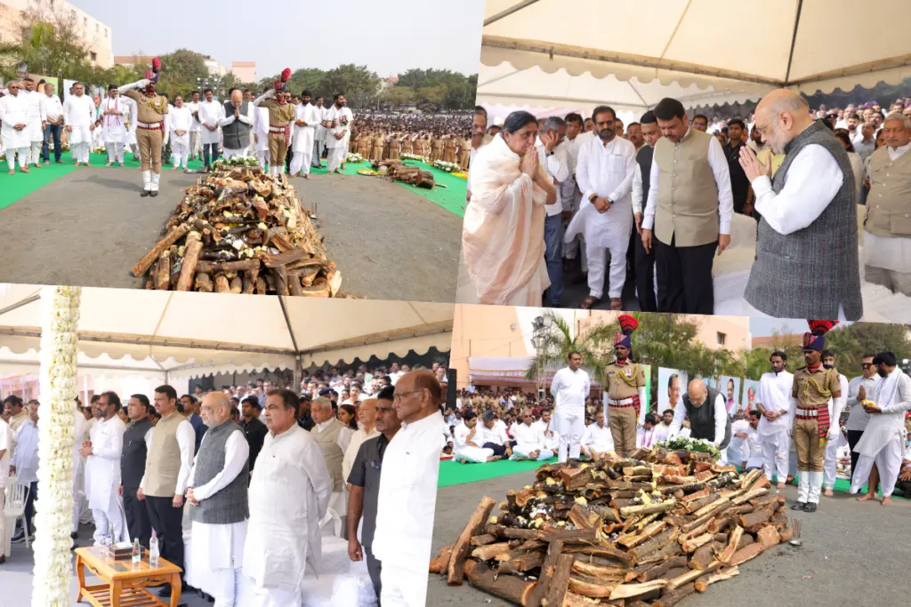 Ajit Pawar funeral Amit Shah