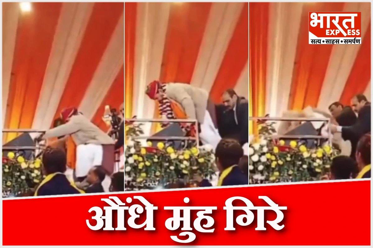 औंधे मुंह गिरे बृजभूषण शरण सिंह, उठे, मुस्कुराए और…; वीडियो हो गया वायरल
