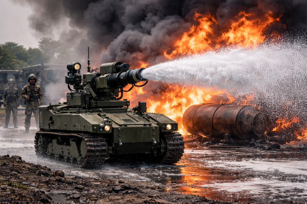 Indian Army firefighting robot