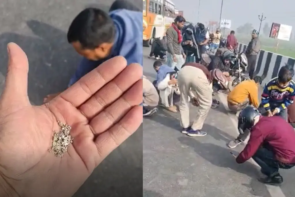 Silver flood on Hapur roads