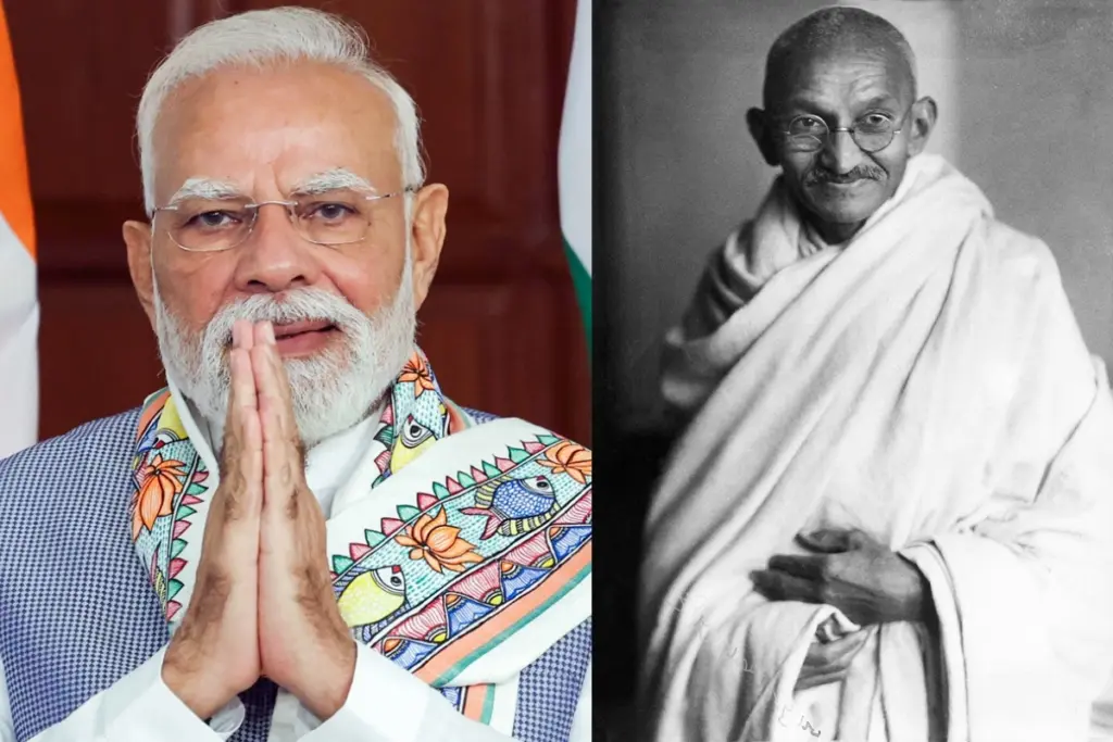 pm modi gandhi tribute