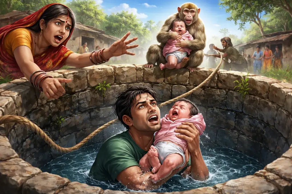 monkey attack on baby