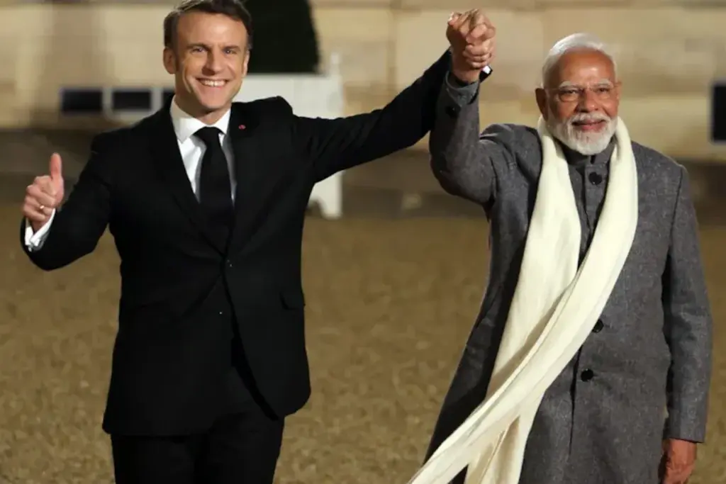PM Modi, Emmanuel Macron, Mumbai