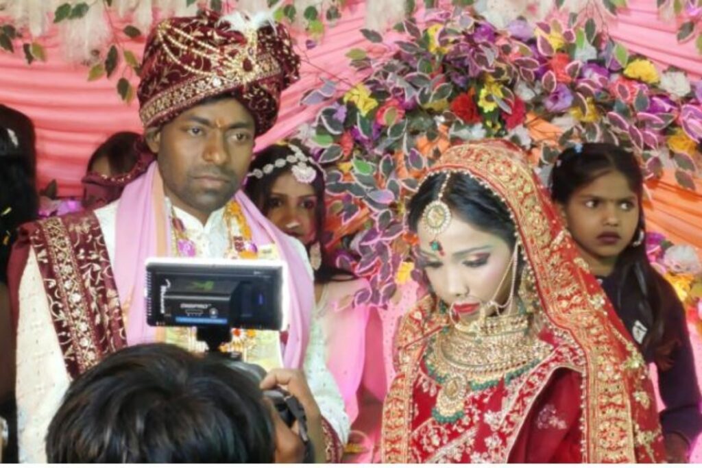bride shot during varmala,