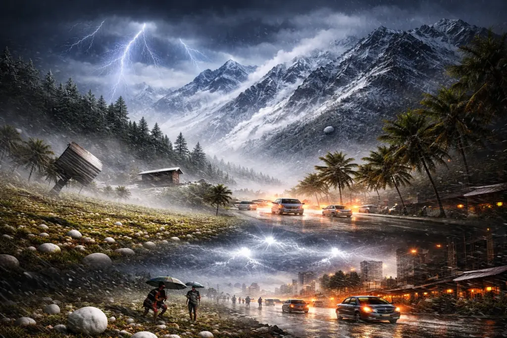 Aaj Ka Mausam weather update 27 march 2026 rain alert for 22 states delhi up bihar hailstorm warning