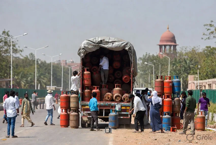 Bharat Express gas cylinder