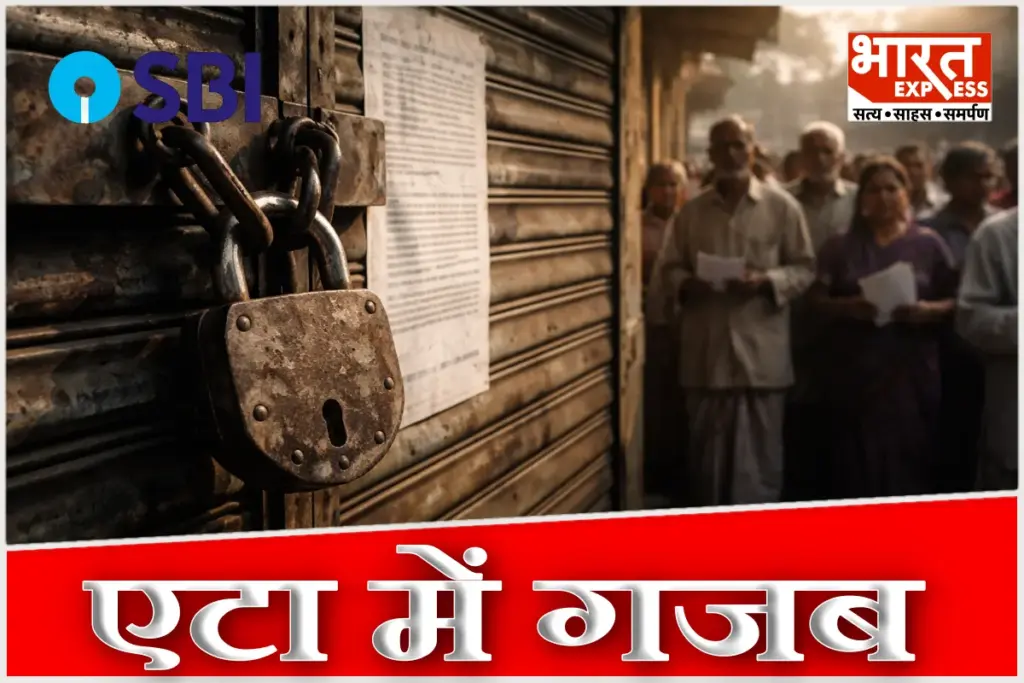 Etah SBI Branch Locked: