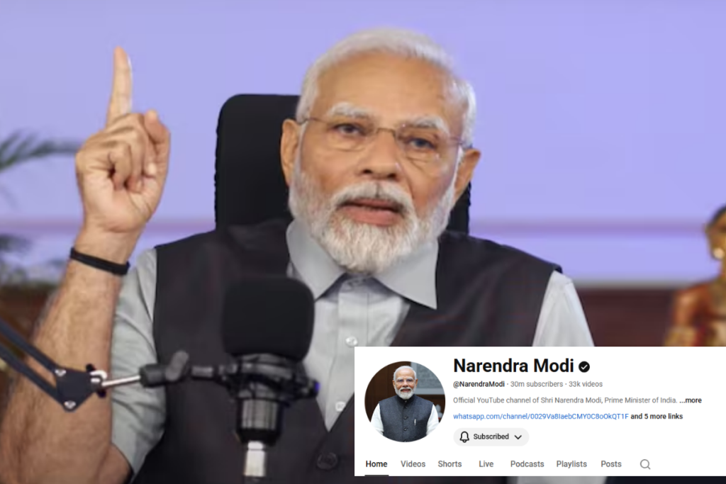 PM Modi 30M YouTube Subscribers